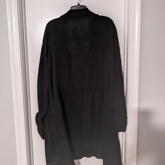 Torrid Gauze woven fabric tie waist kimono 4 - Picture 8 of 9